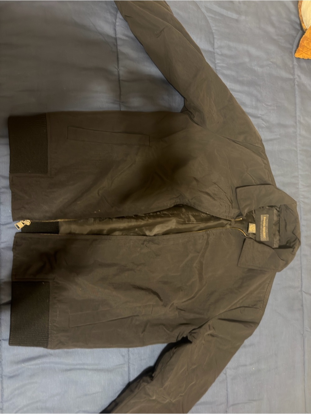 Banana Republic Black Men's Bomber Jacket with Zip